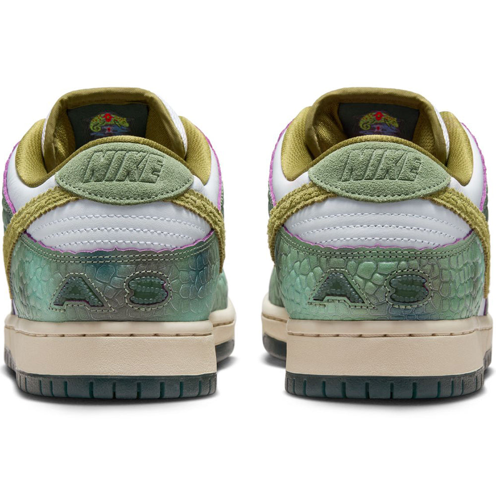 Nike SB Alexis Sablone Dunk Low Pro Shoes Oil Green/Desert Moss-White