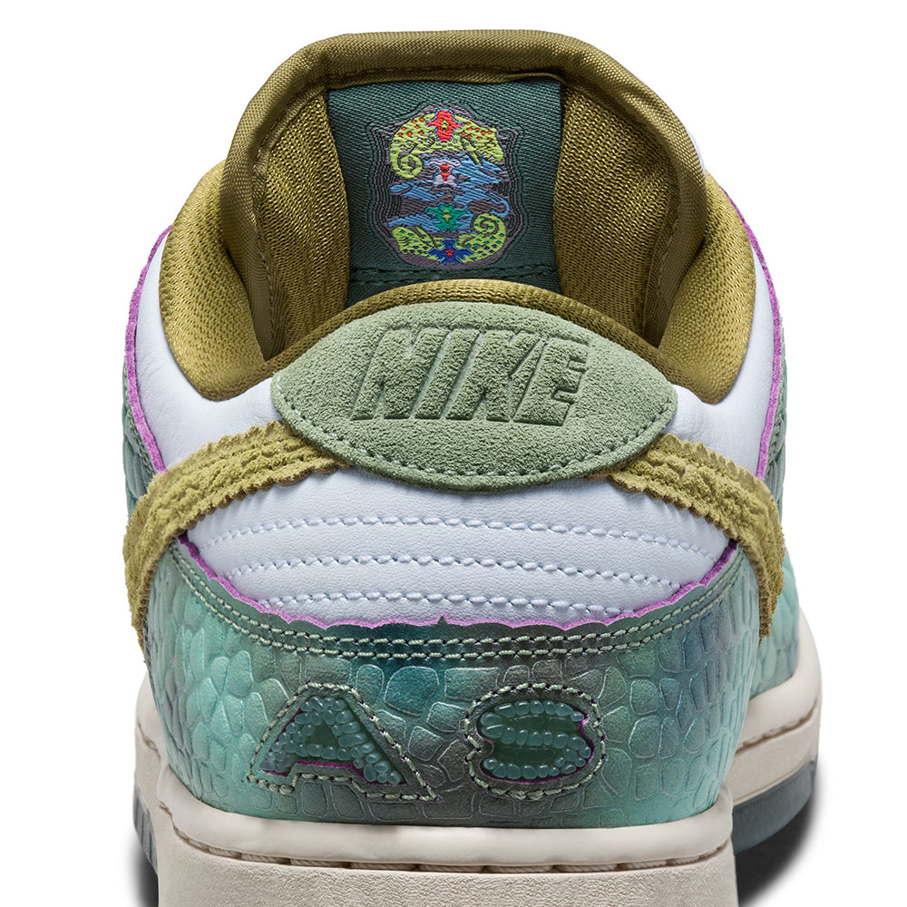 Nike SB Alexis Sablone Dunk Low Pro Shoes Oil Green/Desert Moss-White