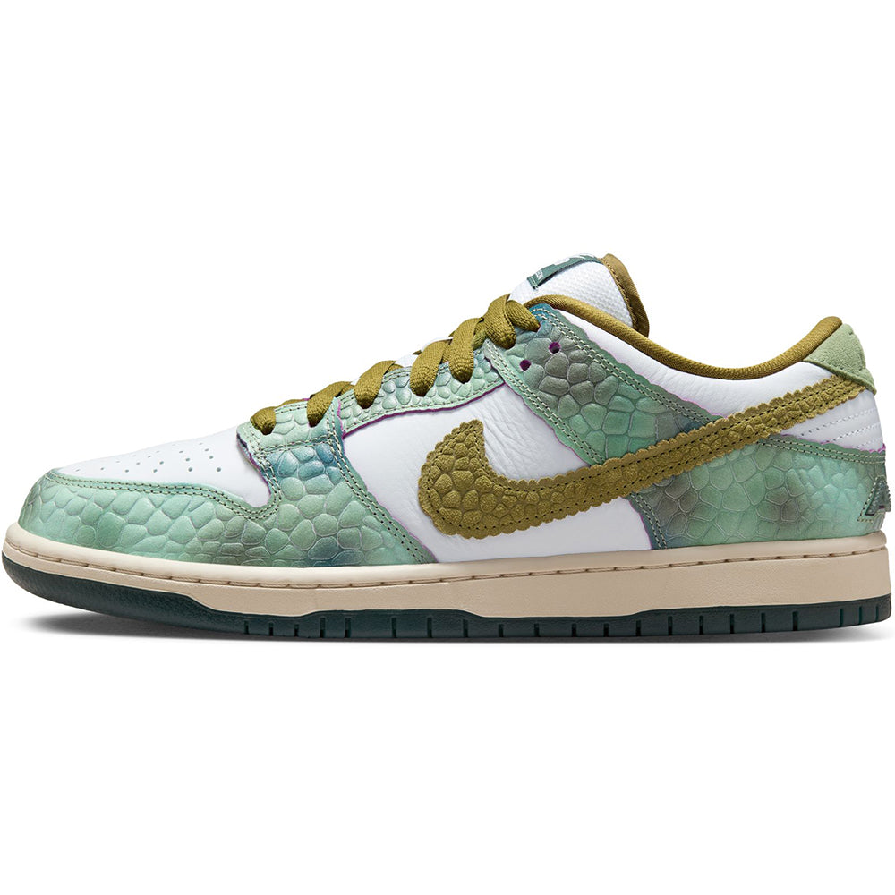 Nike SB Alexis Sablone Dunk Low Pro Shoes Oil Green/Desert Moss-White