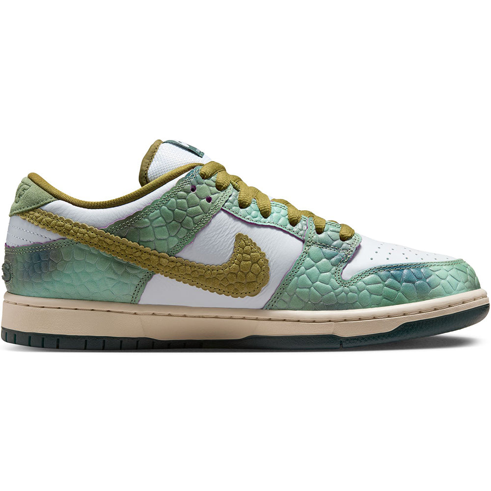 Nike SB Alexis Sablone Dunk Low Pro Shoes Oil Green/Desert Moss-White