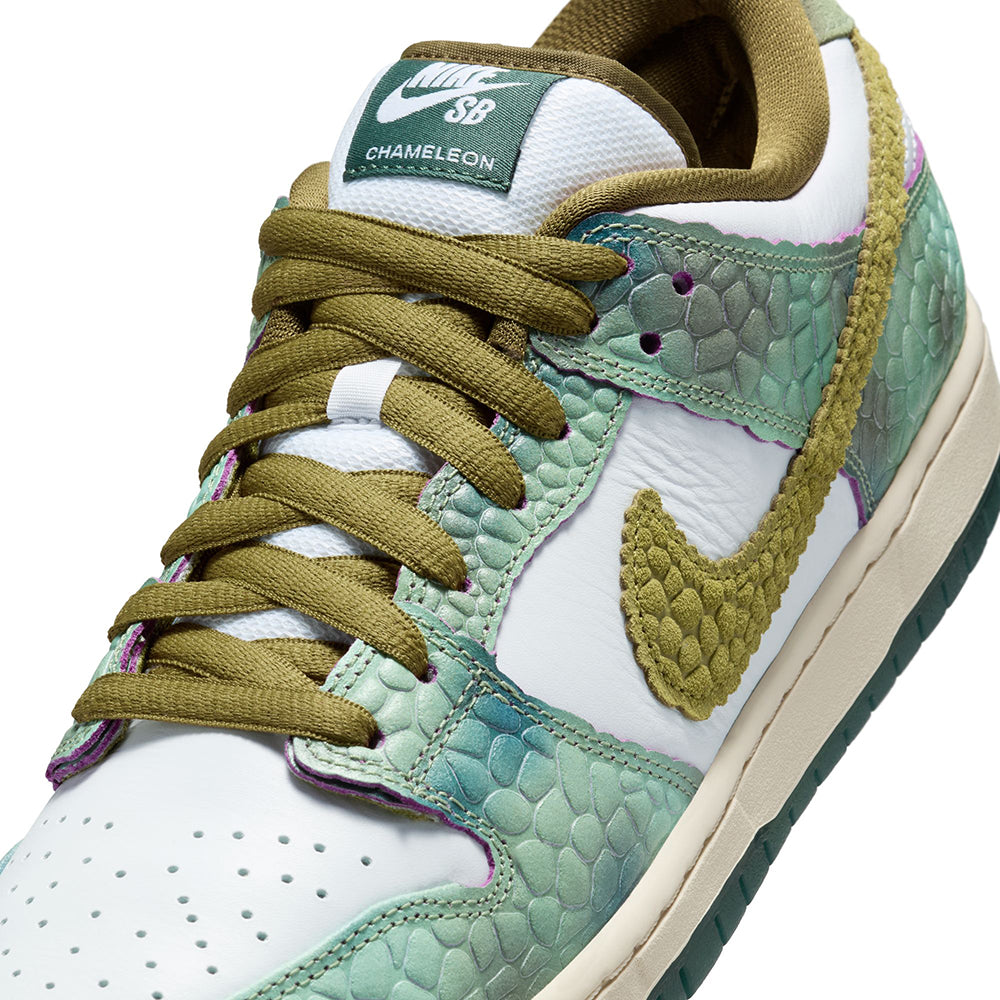 Nike SB Alexis Sablone Dunk Low Pro Shoes Oil Green/Desert Moss-White