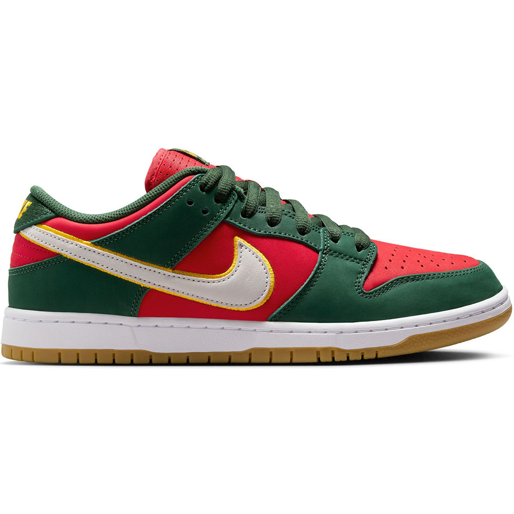 Nike SB Dunk Low Pro Premium Shoes Fir/White-University Gold-Fire Red