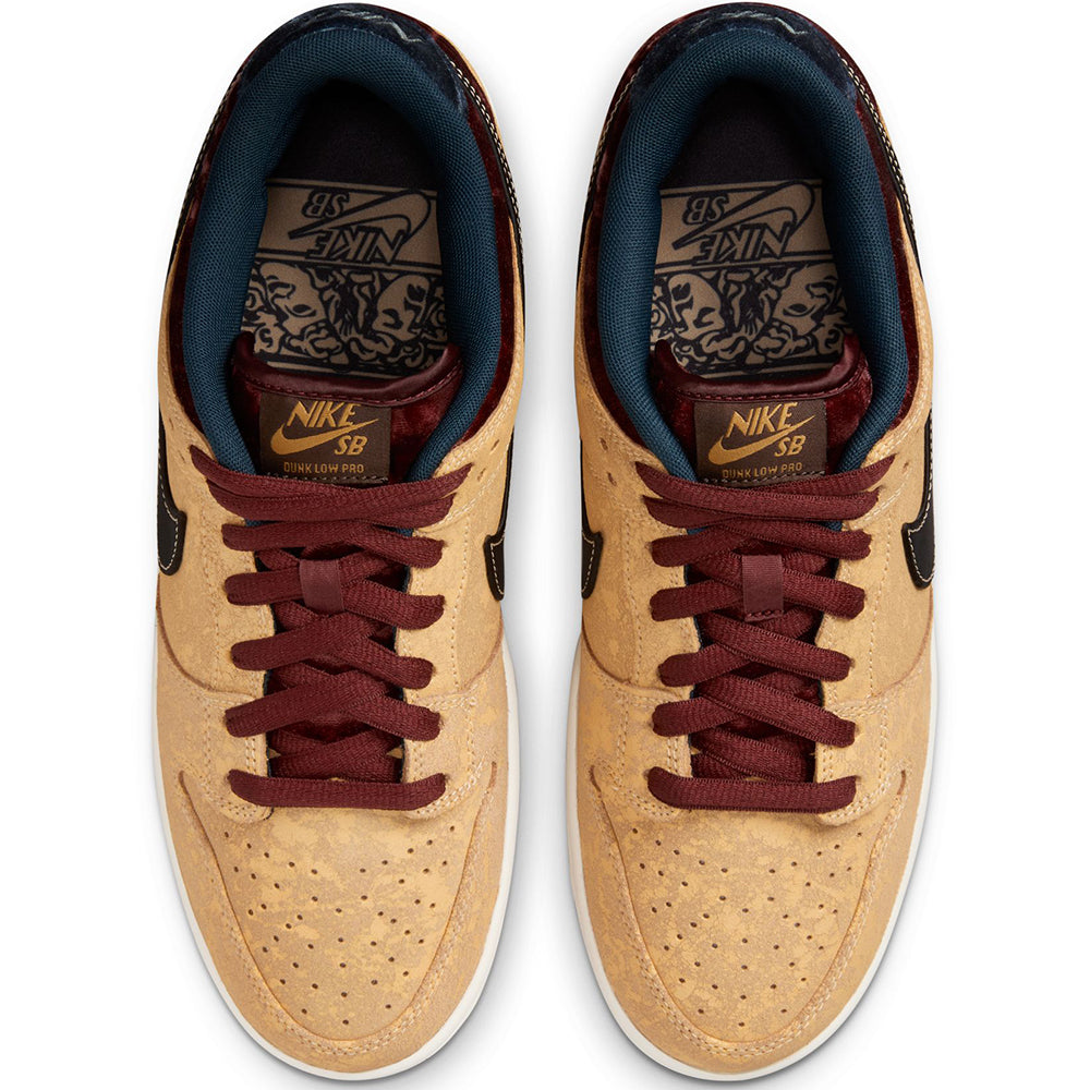 Nike SB Dunk Low Pro Shoes Celestial Gold/Black-Dark Team Red