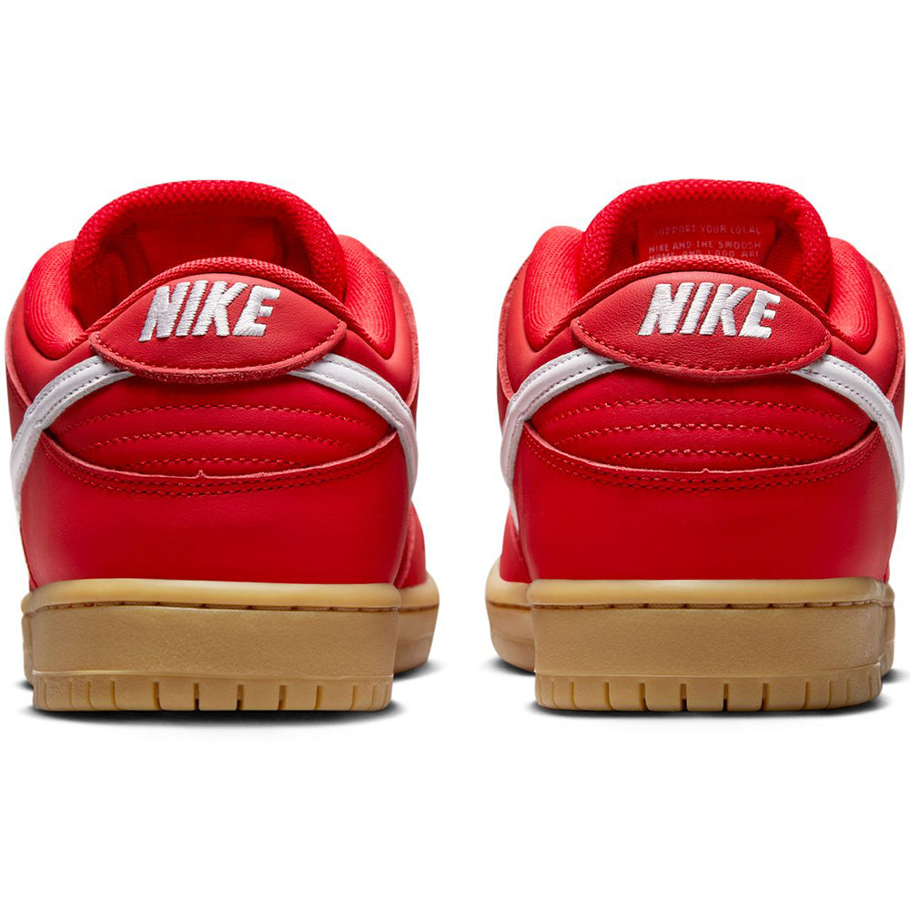 Nike SB Orange Label Dunk Low Pro ISO Shoes University Red/White-University Red