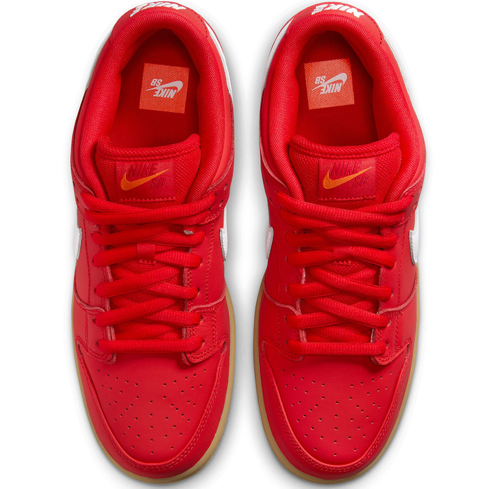 Nike SB Orange Label Dunk Low Pro ISO Shoes University Red/White-University Red