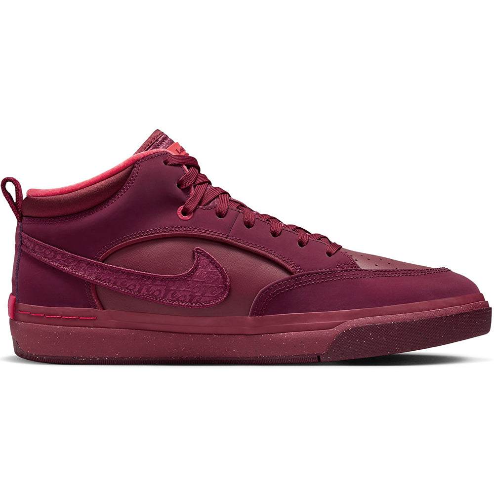 Nike SB React Leo Premium Shoes Dark Beetroot/Dark Beetroot-Team Red