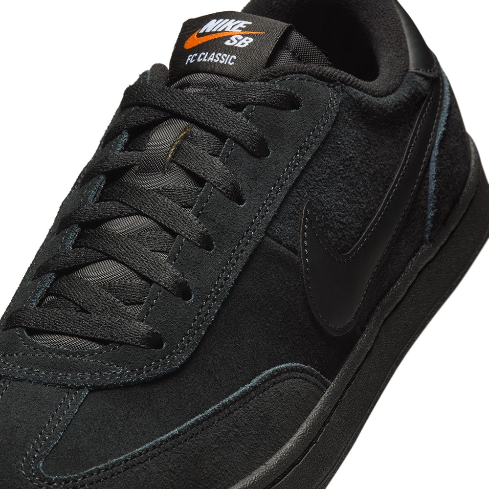 Nike SB FC Classic Shoes Black/Black-Black-Vivid Orange