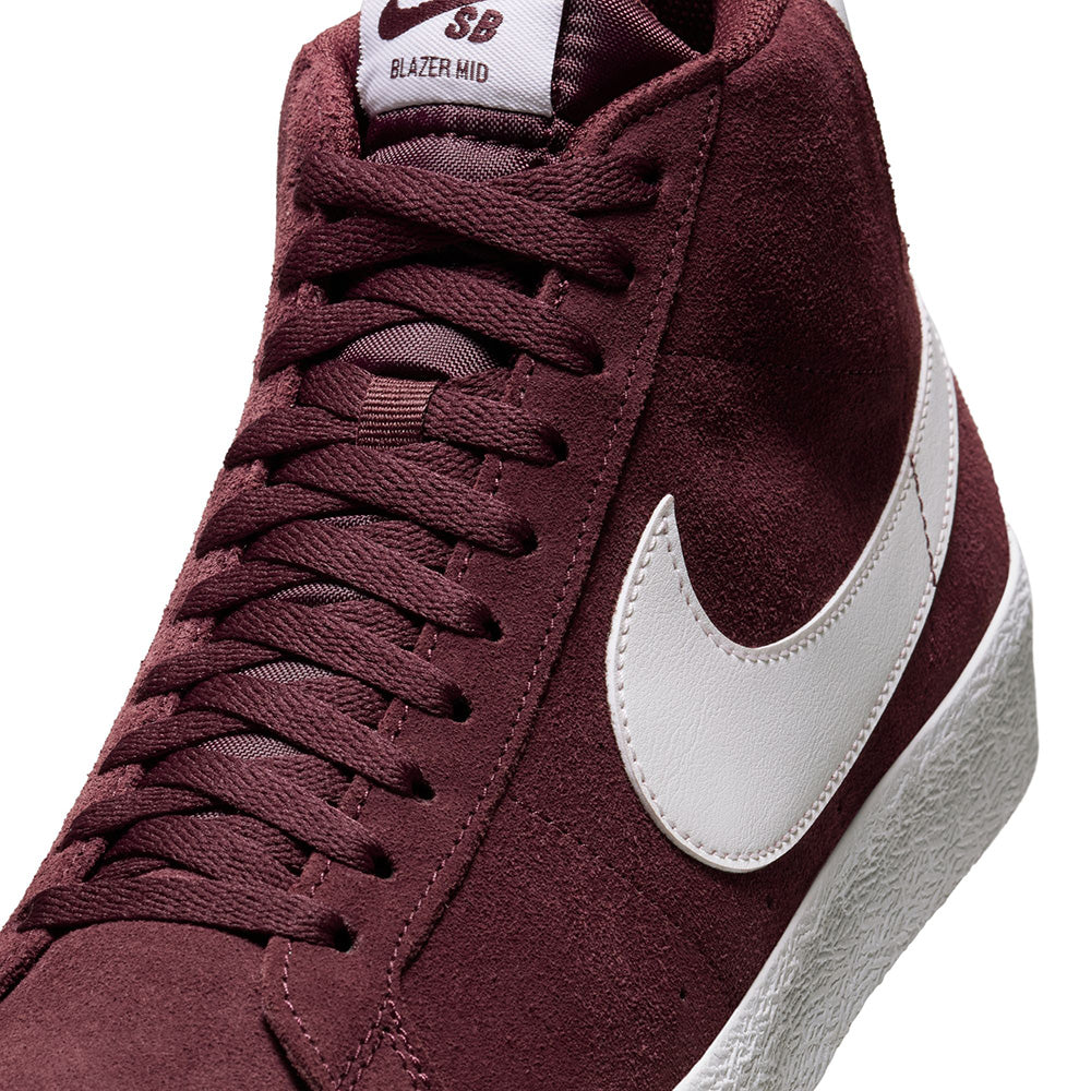 Nike SB Zoom Blazer Mid Shoes Burgundy Crush/Summit White