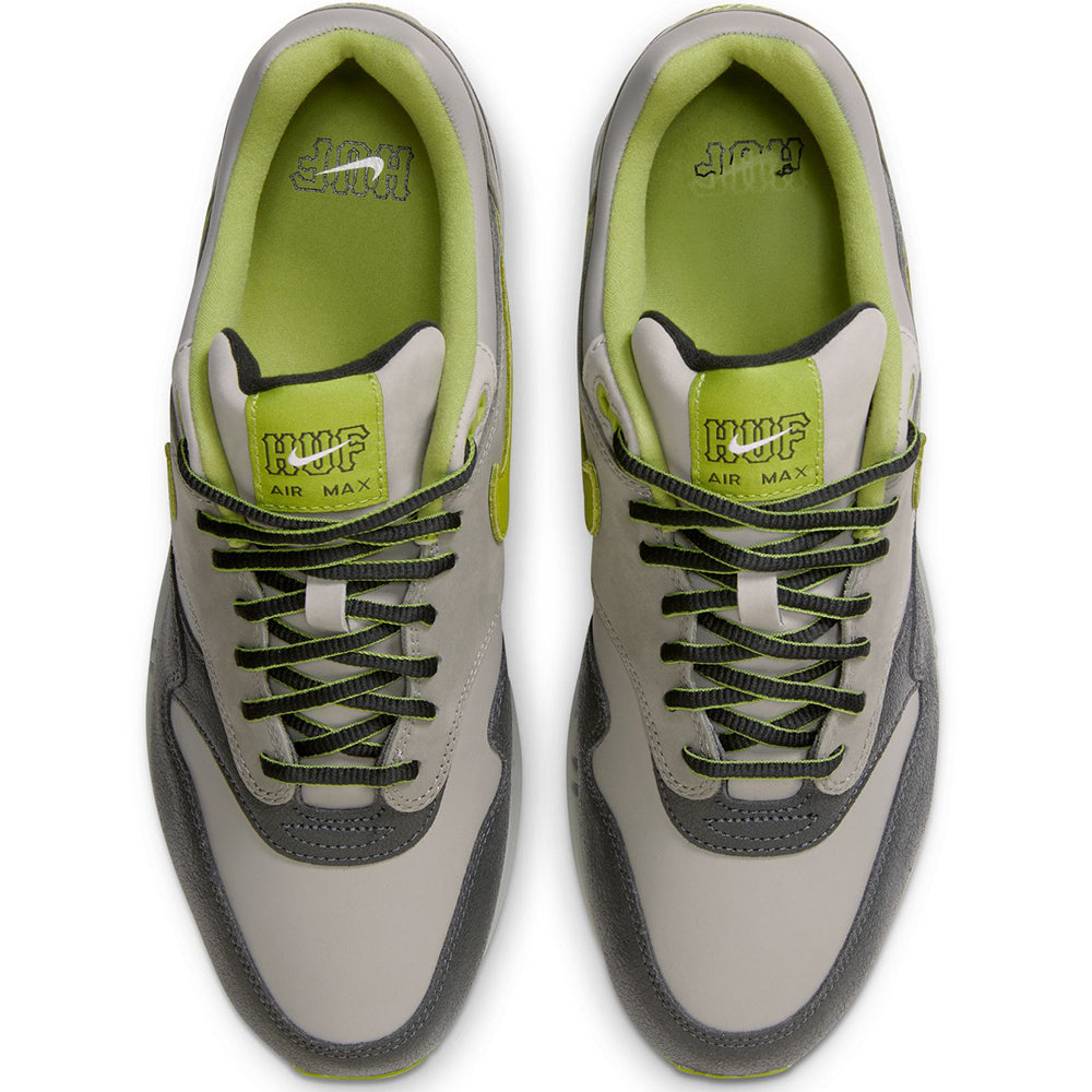 Nike x HUF Air Max 1 Shoes Anthracite/Pear-Medium Grey-Flat Pewter