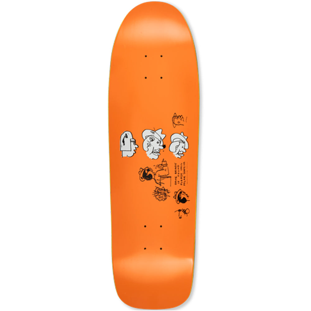 Polar Skate Co Dane Brady Mia Orange DANE 1 Skateboard Deck 9.75"