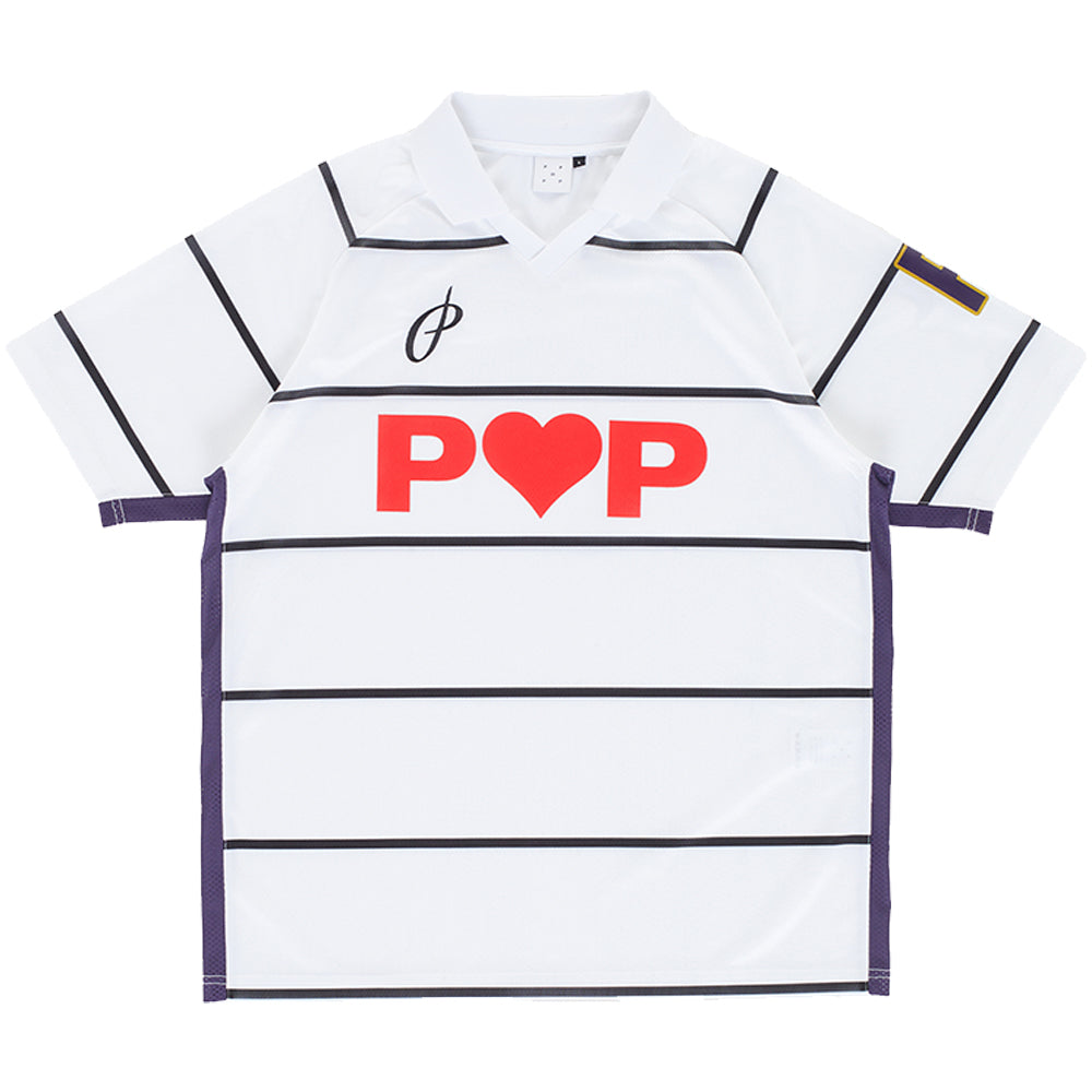 Pop Trading Company Striped Sportif Shirt White