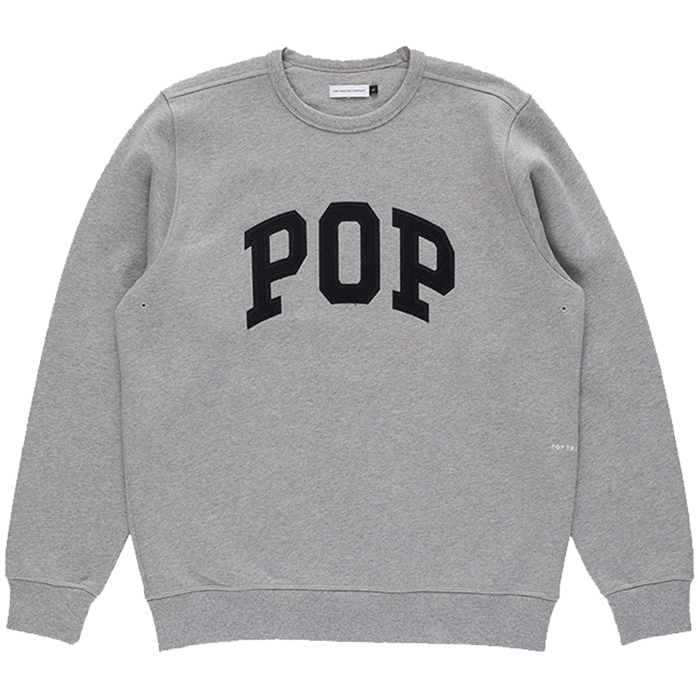 Pop Trading Company Arch Crewneck Sweat Heather Grey