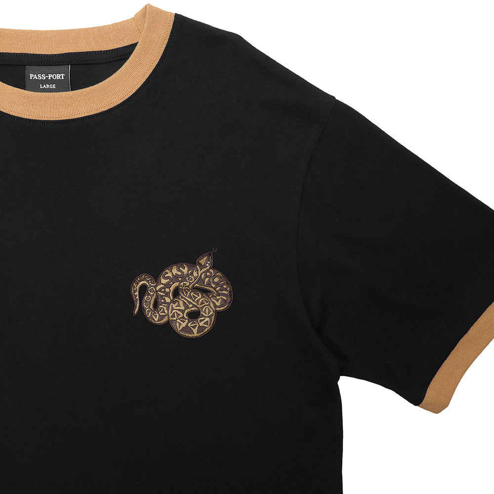 Pass~Port Coiled Tee Black