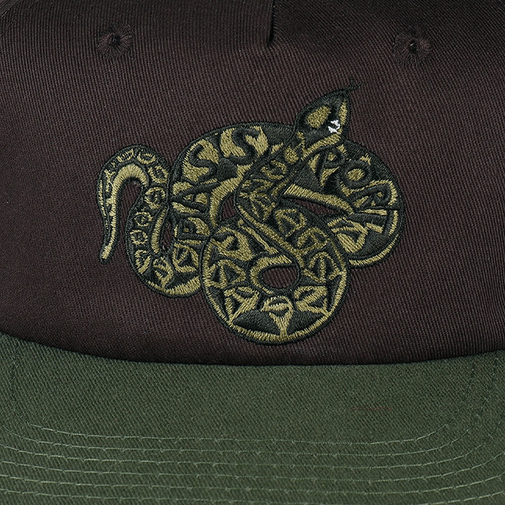 Pass~Port Coiled Workers Cap Military Green/Chocolate