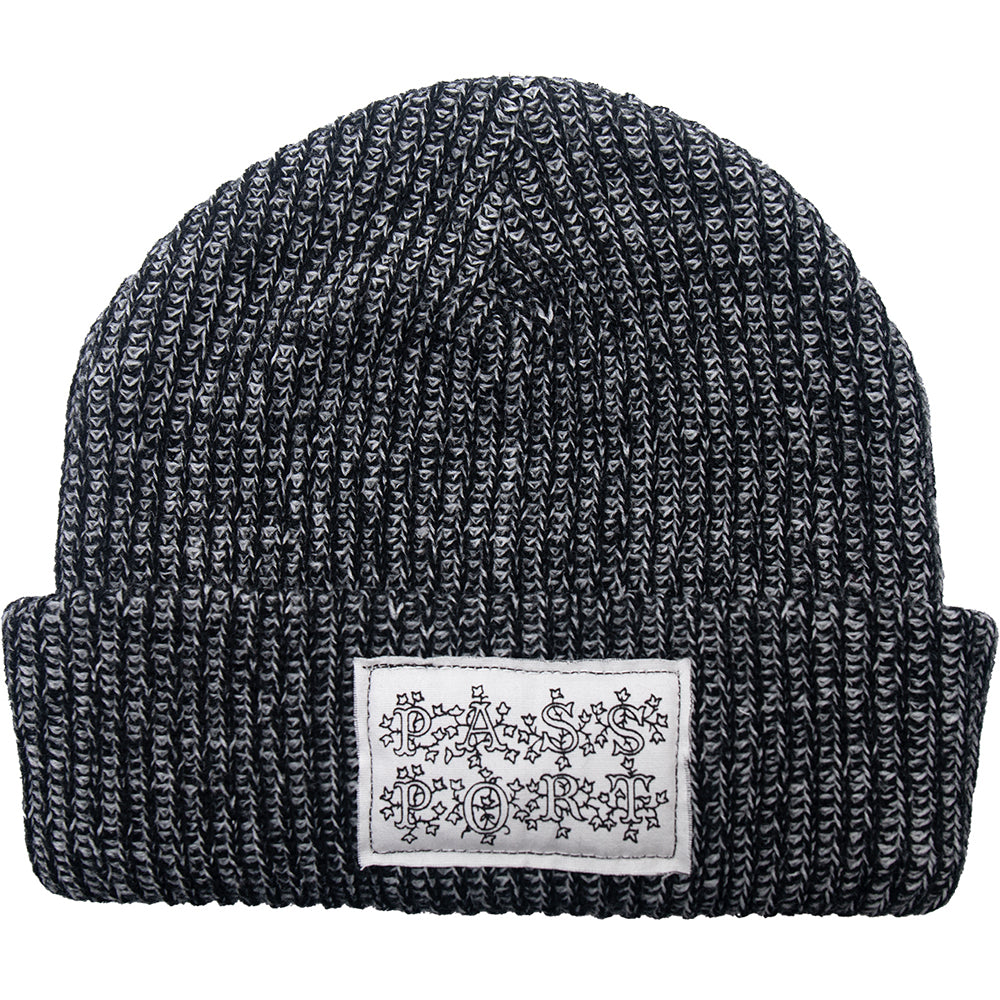 Pass~Port Edible Flowers Beanie Black/White Speckle