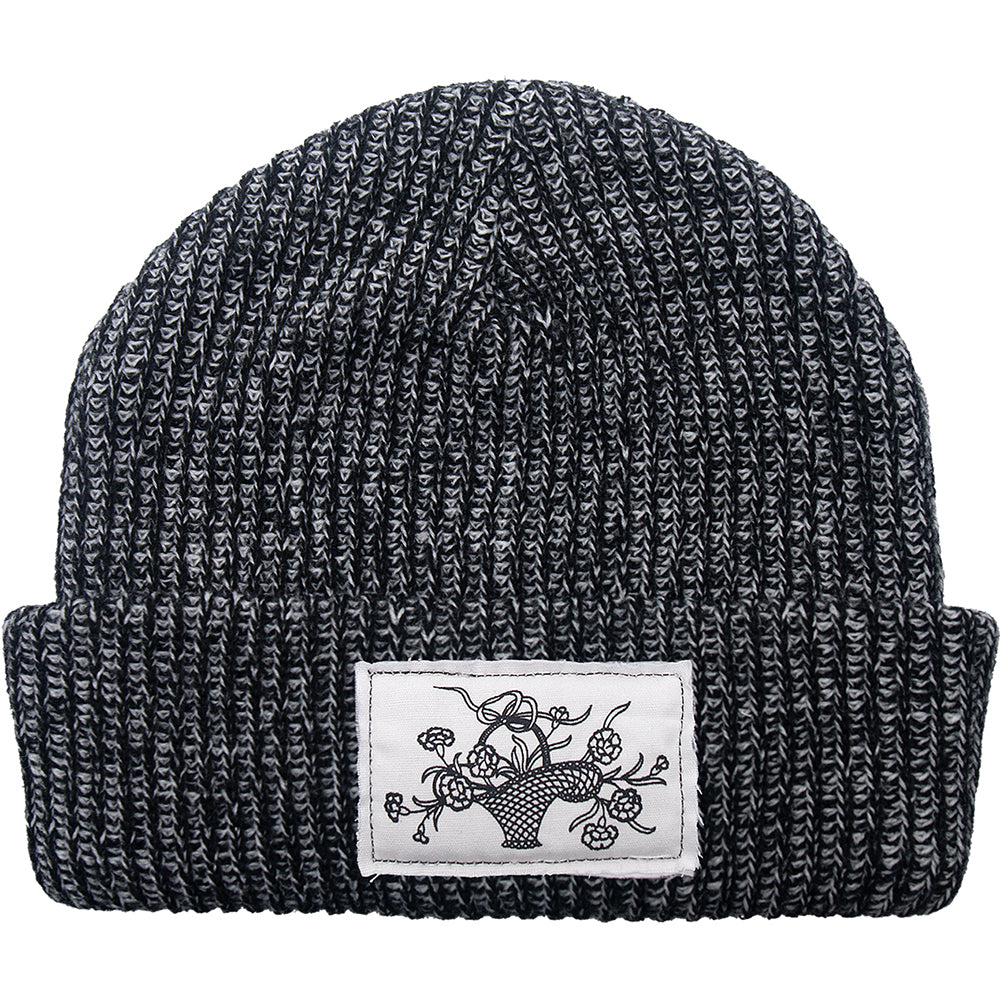 Pass~Port Edible Flowers Beanie Black/White Speckle