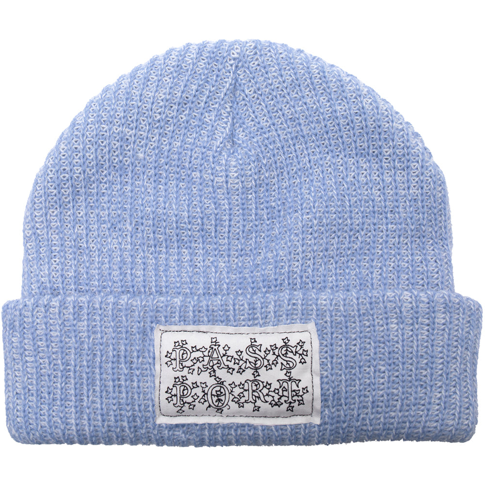 Pass~Port Edible Flowers Beanie Blue/White Speckle