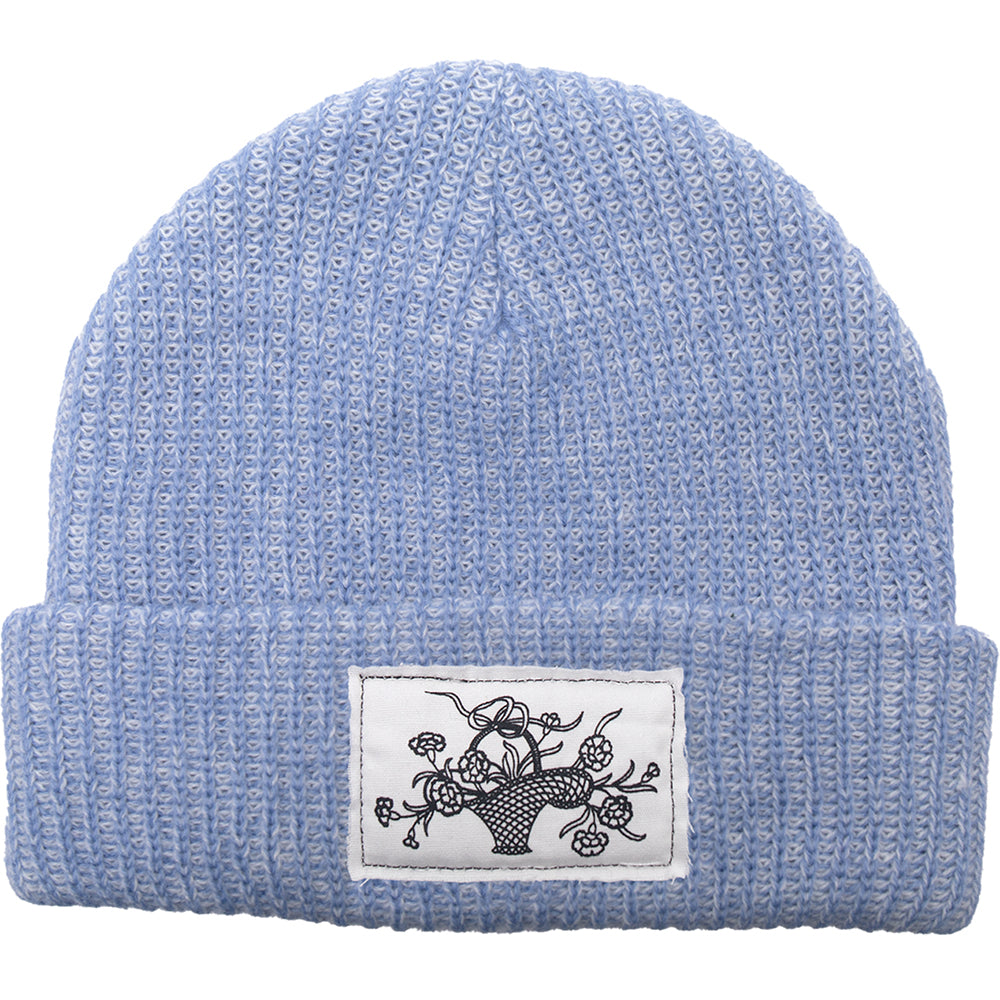 Pass~Port Edible Flowers Beanie Blue/White Speckle