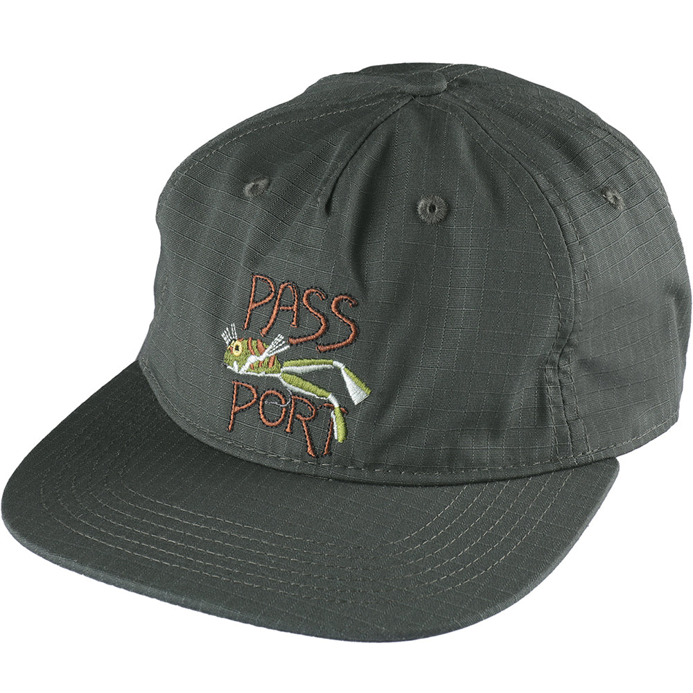 Pass~Port Frog Lure Ripstop Workers Cap Moss