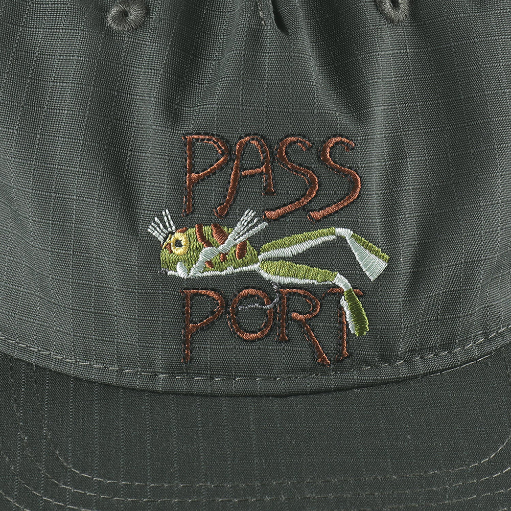 Pass~Port Frog Lure Ripstop Workers Cap Moss