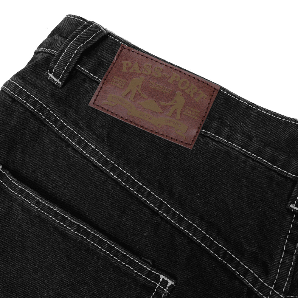 Pass~Port Workers Club Jean Shorts Faded Wash Black