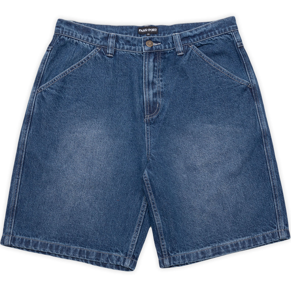 Pass~Port Workers Club Jean Shorts Faded Wash Dark Indigo