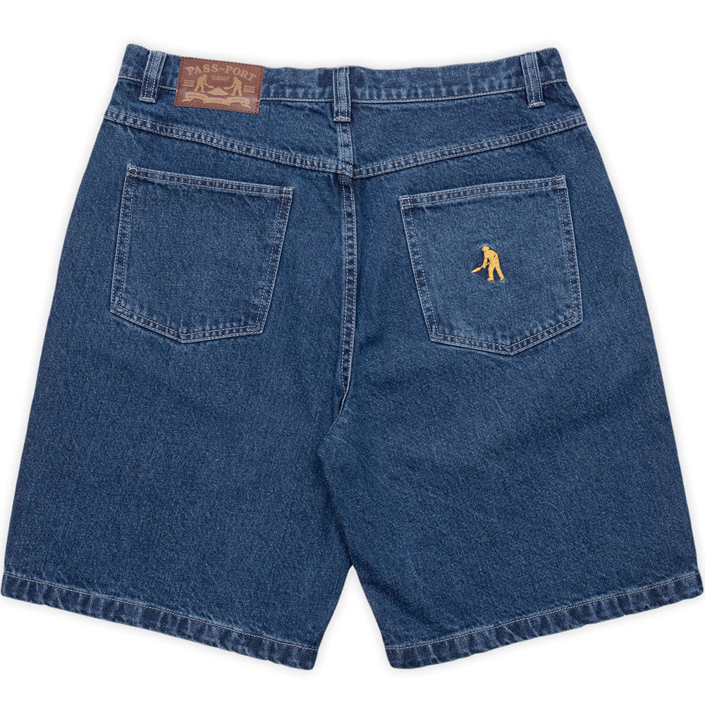 Pass~Port Workers Club Jean Shorts Faded Wash Dark Indigo