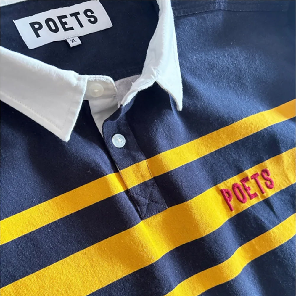 Poets Rugby Shirt Navy/Yellow