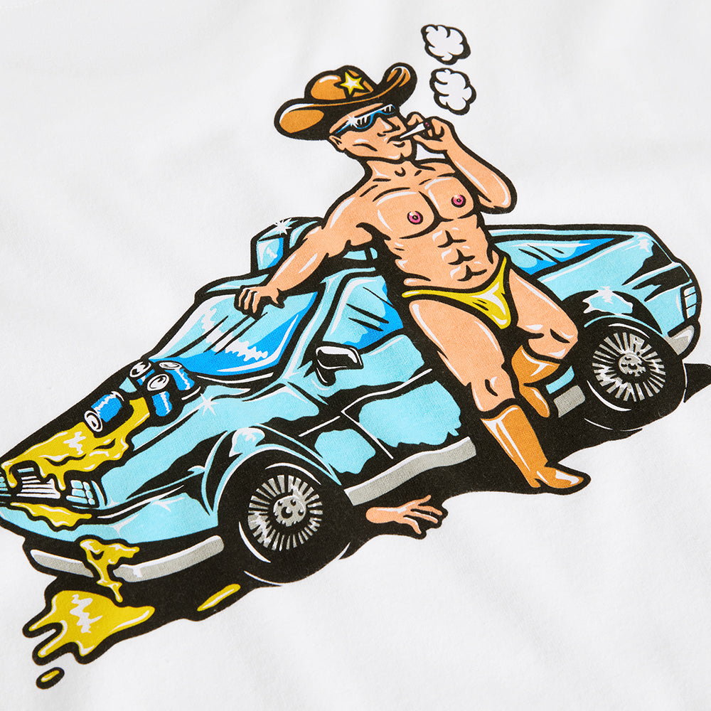 Polar Skate Co Cowboy Cop Tee White