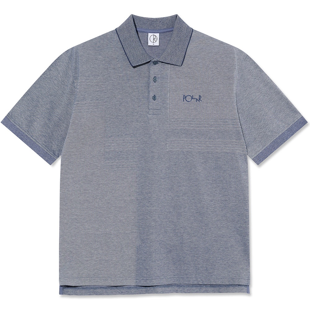 Polar Skate Co Pique Surf Polo Shirt Heather Blue