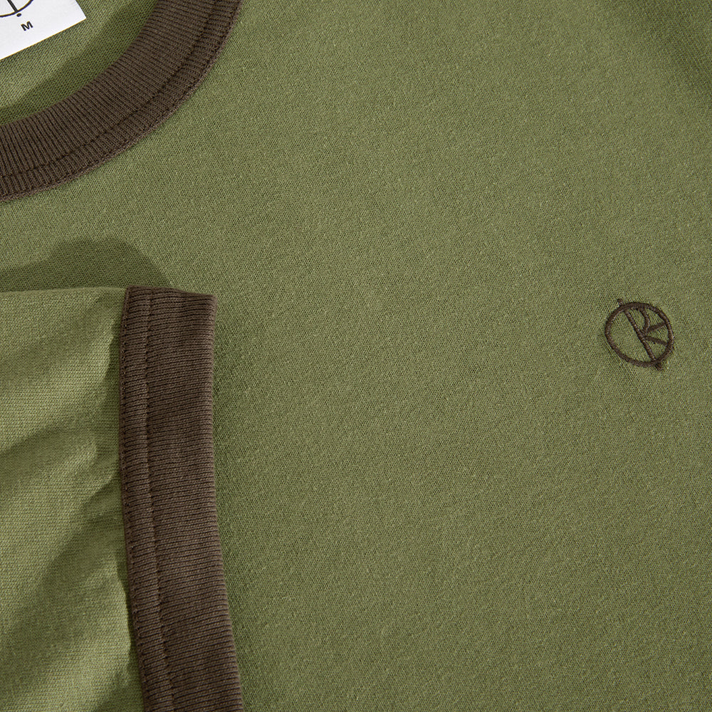 Polar Skate Co Ringer Tee Army Green/Brown