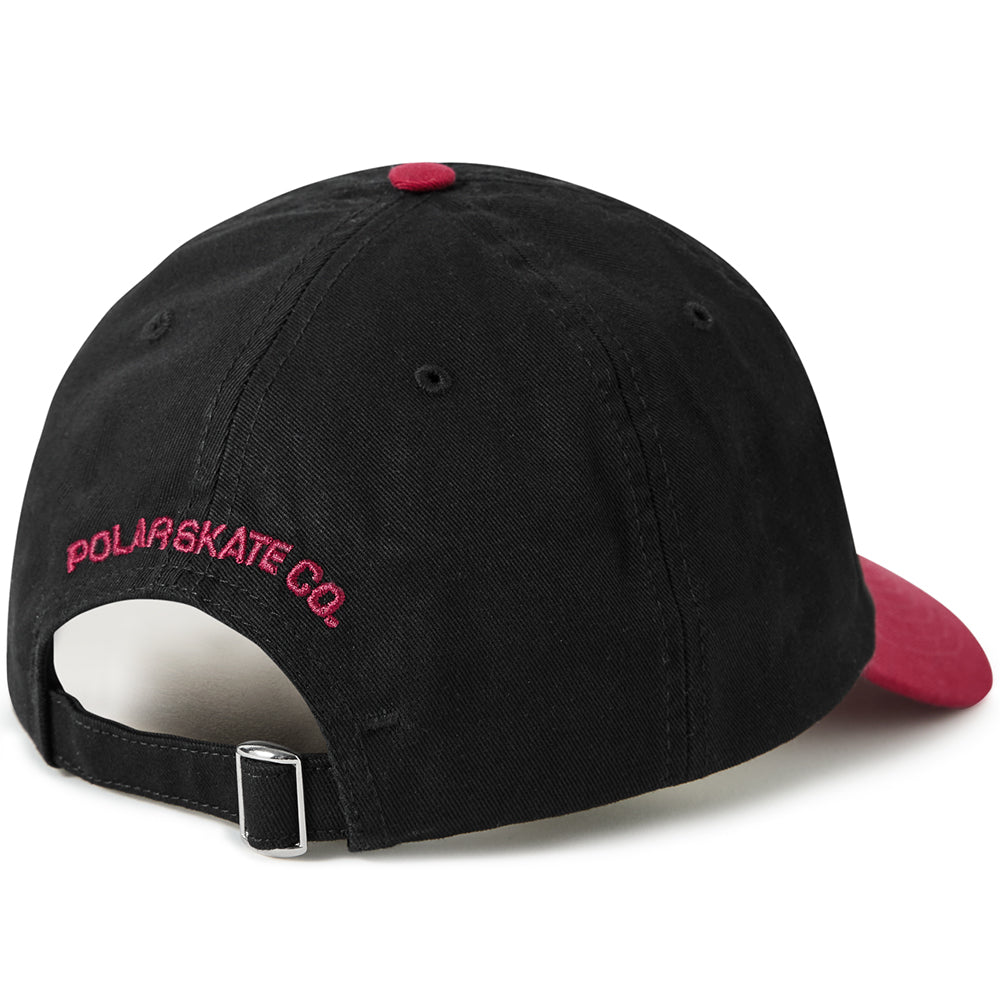 Polar Skate Co Stroke Logo Sai Cap Black/Redcurrant