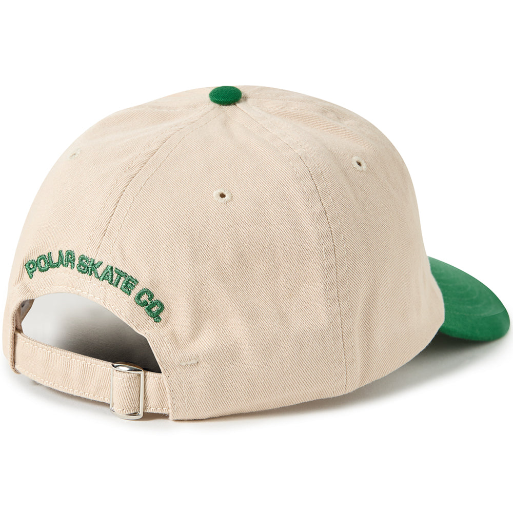 Polar Skate Co Stroke Logo Sai Cap Ecru/Green