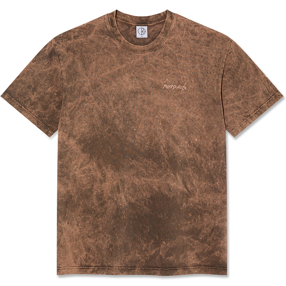 Polar Skate Co Surf Logo Acid Tee Brown