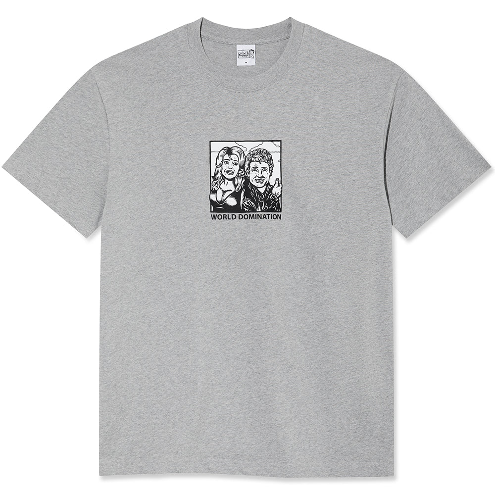 Polar Skate Co World Domination Tee Heather Grey