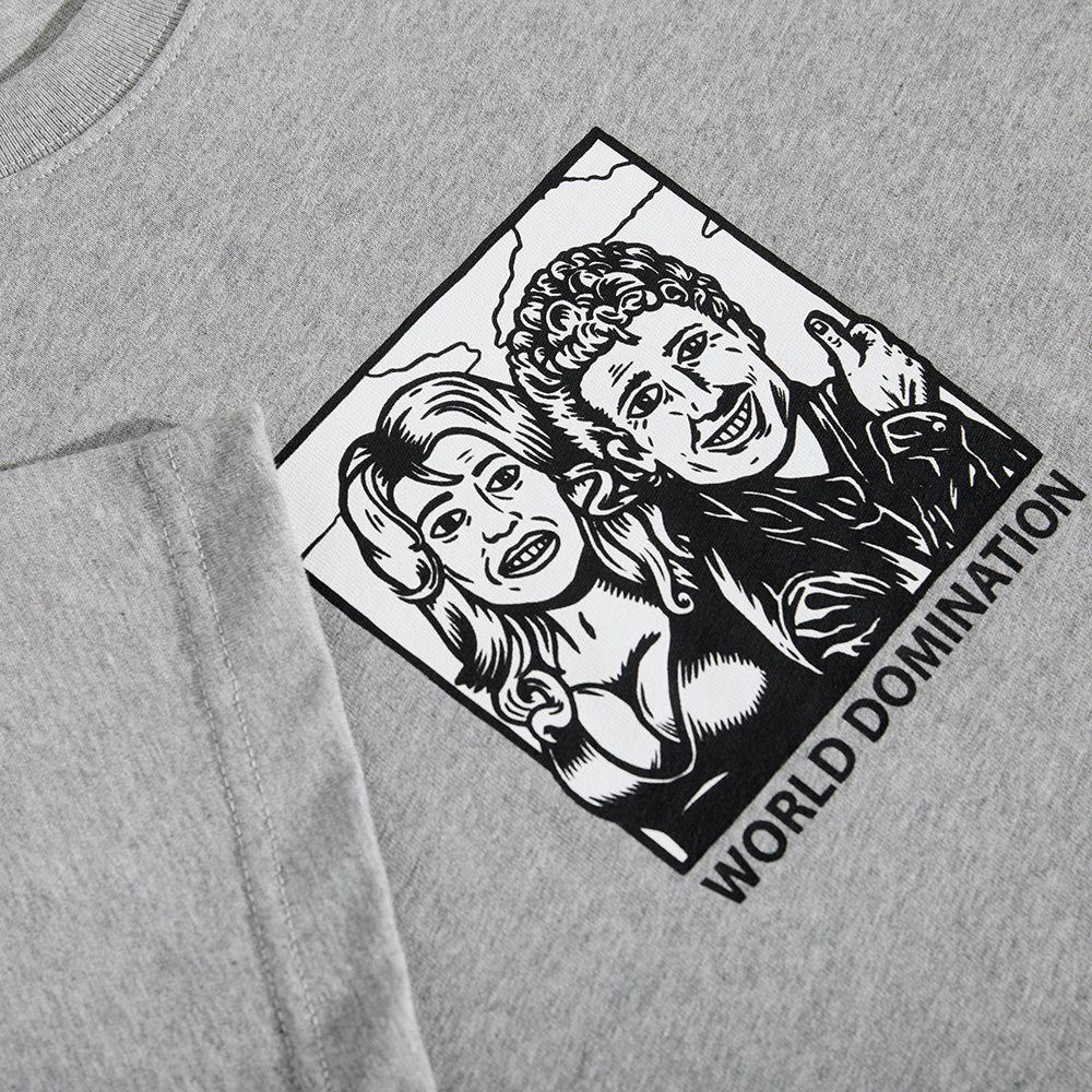 Polar Skate Co World Domination Tee Heather Grey