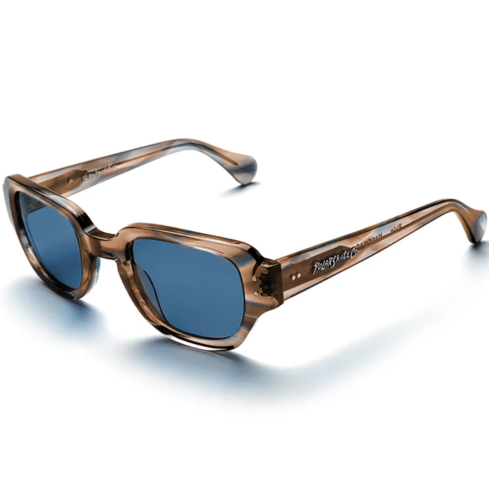 Polar Skate Co x Sun Buddies Pyle Sunglasses Brown Blue