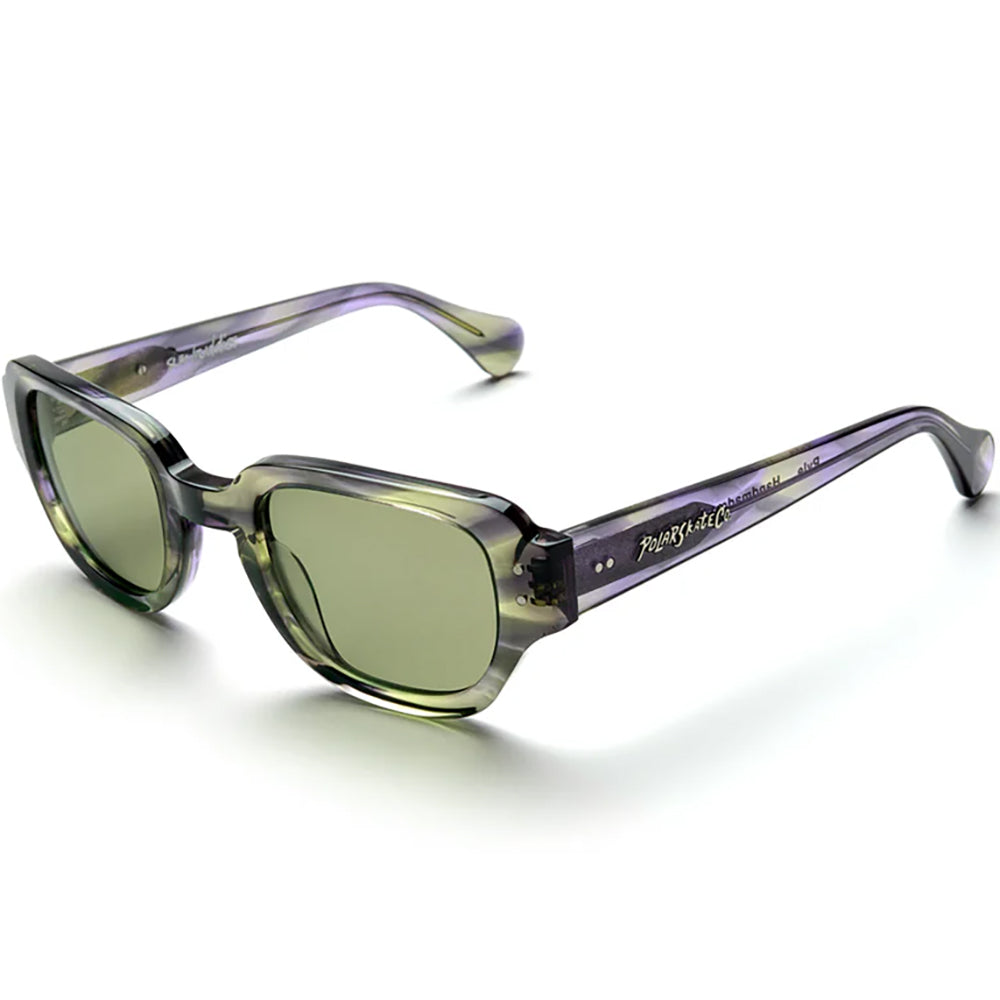 Polar Skate Co x Sun Buddies Pyle Sunglasses Violet Green