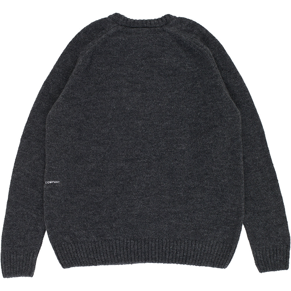 Pop Trading Company Knitted Chaos Crewneck Anthracite