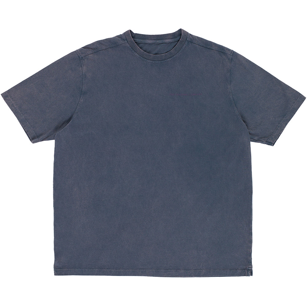 Pop Trading Company Logo T Shirt Washed Navy/Mysterioso