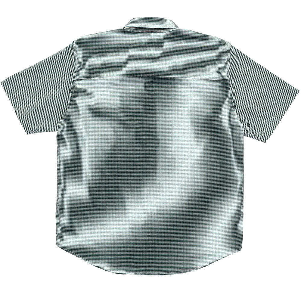 Pop Trading Company O Shortsleeve Gingham Shirt Green/White