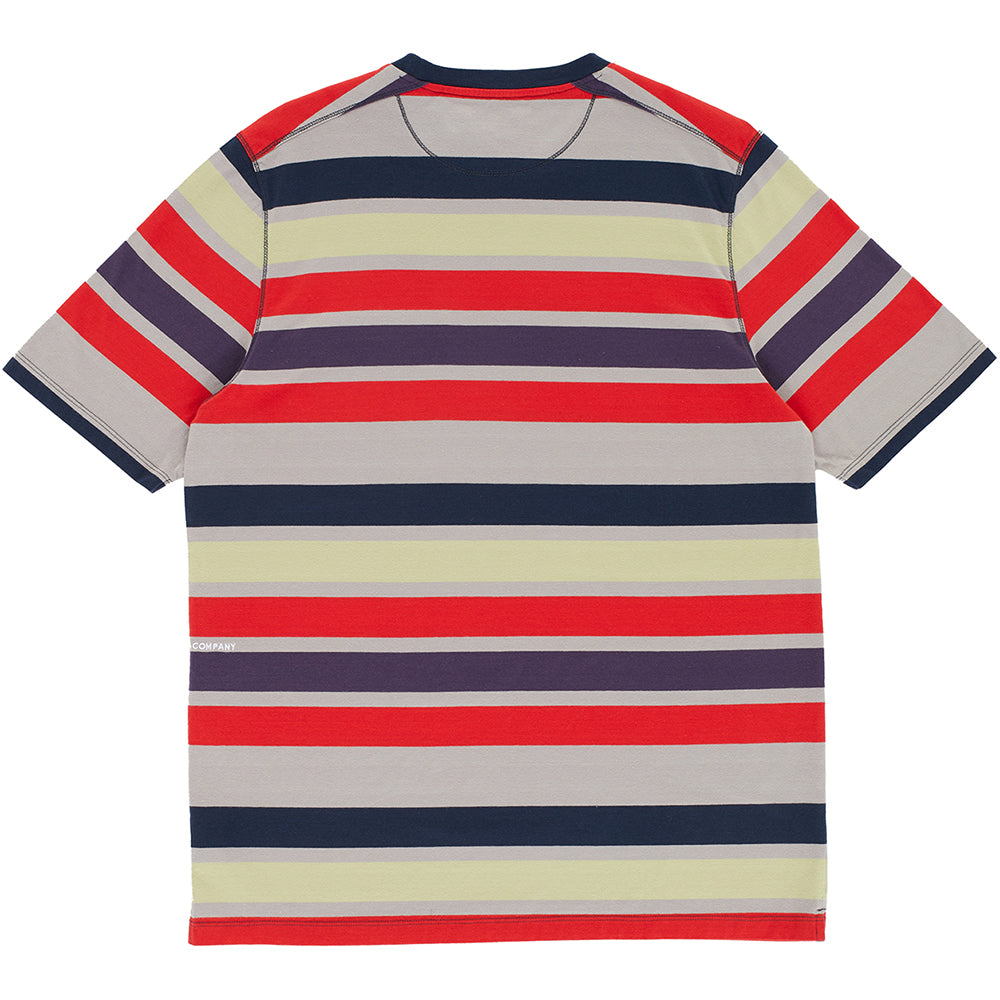 Pop Trading Company Striped Pocket T Shirt Multicolour