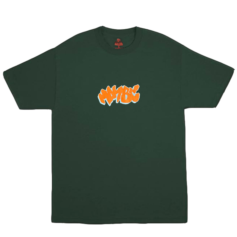 Maybe Rap Spray T Shirt Forrest Green