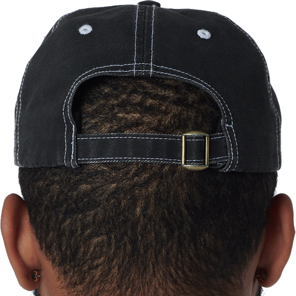 Rassvet 6 Panel Cap Sand Brushed Twill Black