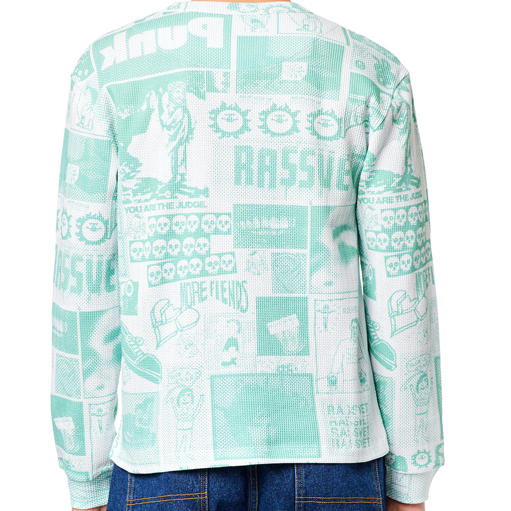 Rassvet Collage Waffle Thermal Long Sleeve Knit Creme