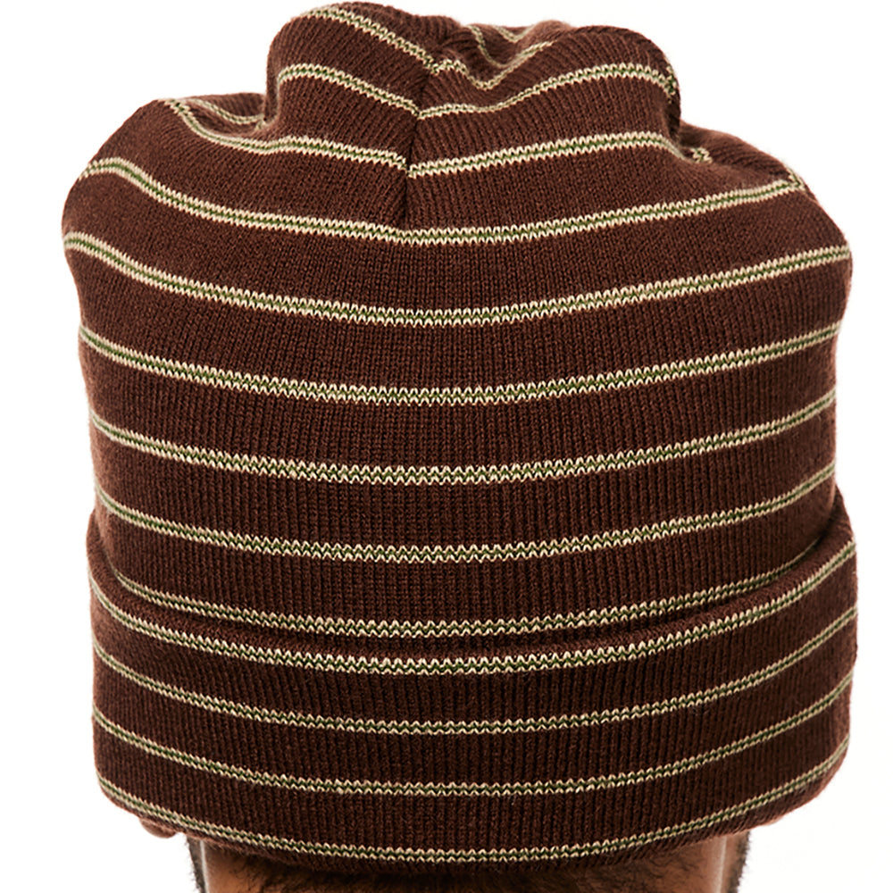 Rassvet Tears Striped Beanie Brown