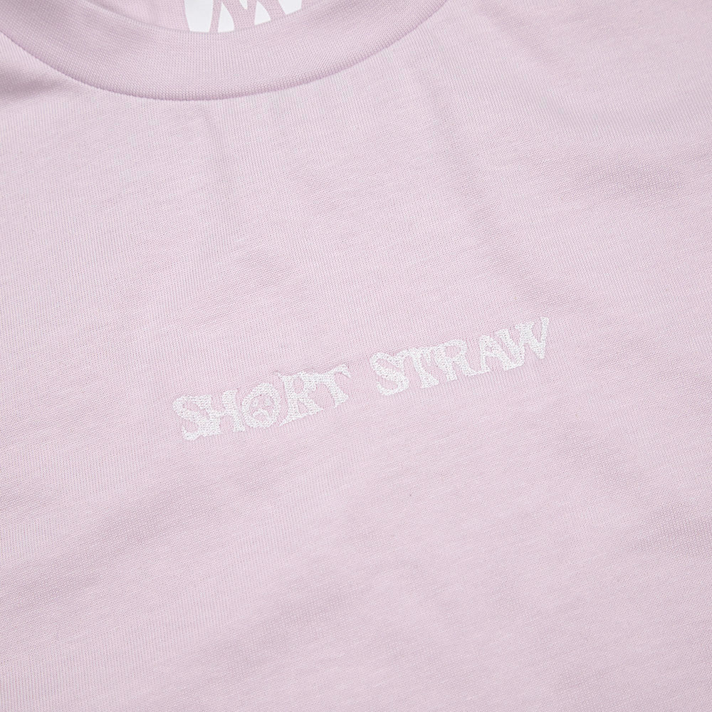 Short Straw Heavy Fit T Shirt Orchid