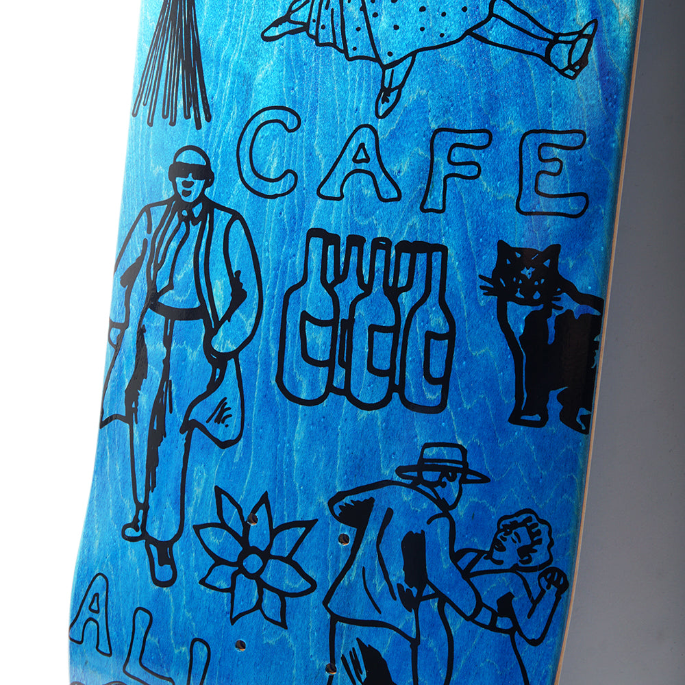 Skateboard Cafe Gaurab Sketches Blue Skateboard Deck 8.5"