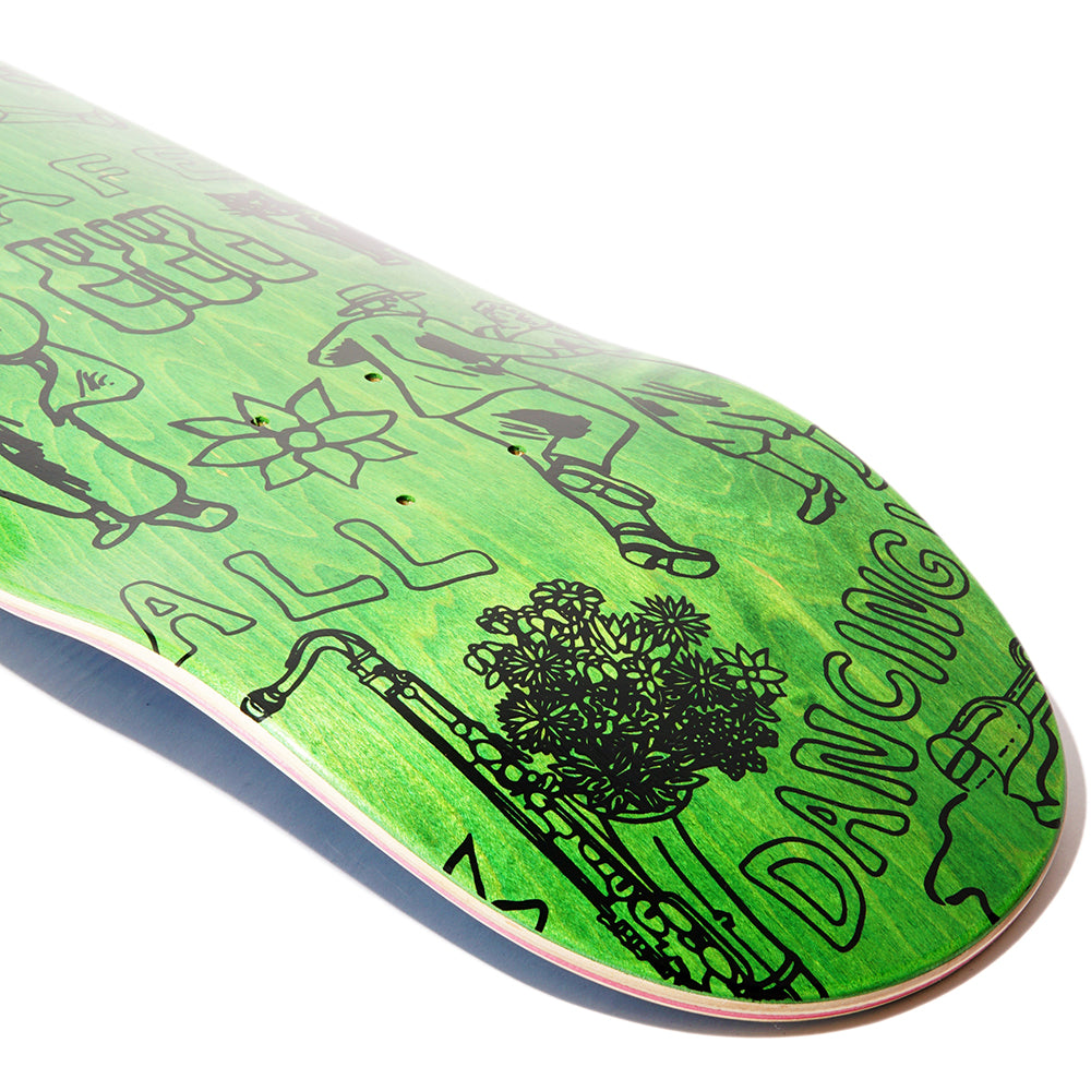 Skateboard Cafe Gaurab Sketches Green Skateboard Deck 8.5"