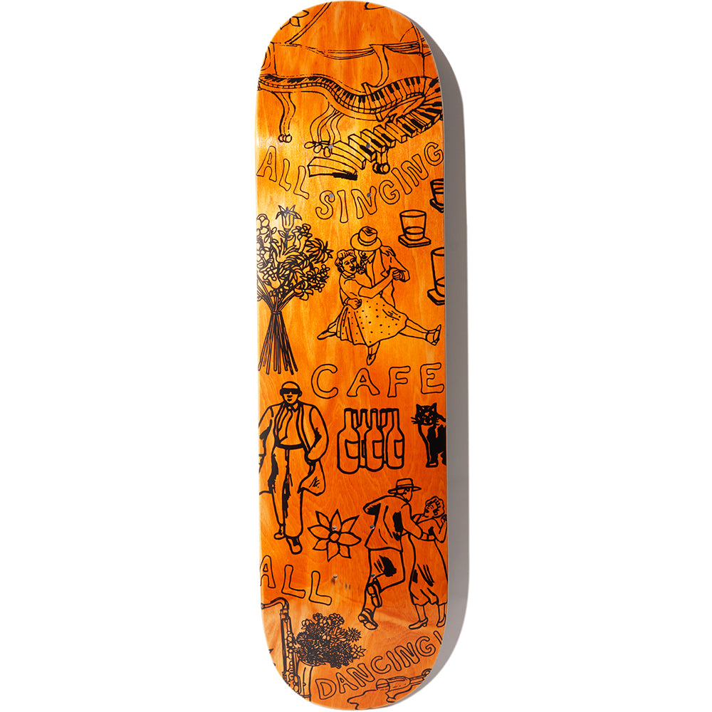 Skateboard Cafe Gaurab Sketches Orange Deck 8.25"